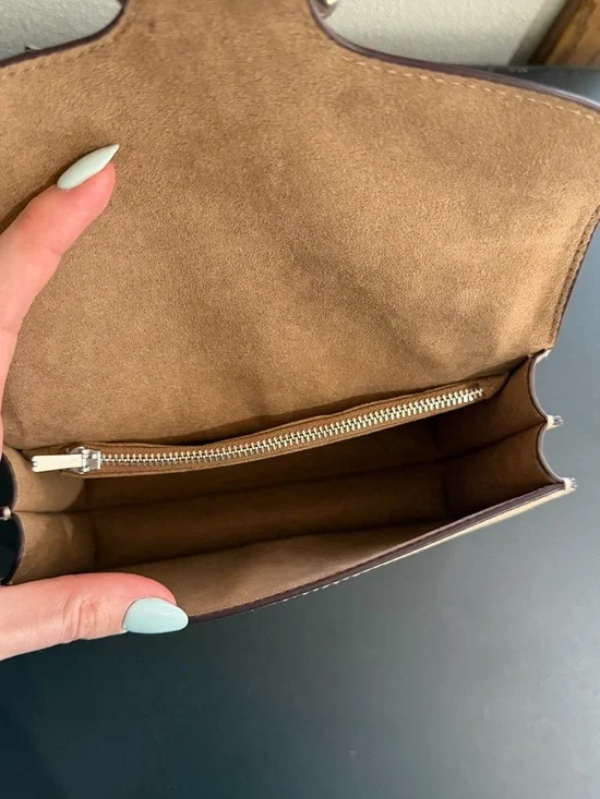 Coach Courtney Top Handle Signature Canvas Bag Satchel with Crystal Buckle - Picture 11 of 16